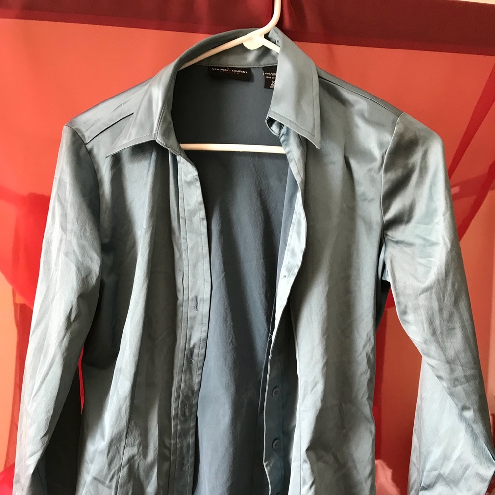 NY and Co satin career blouse